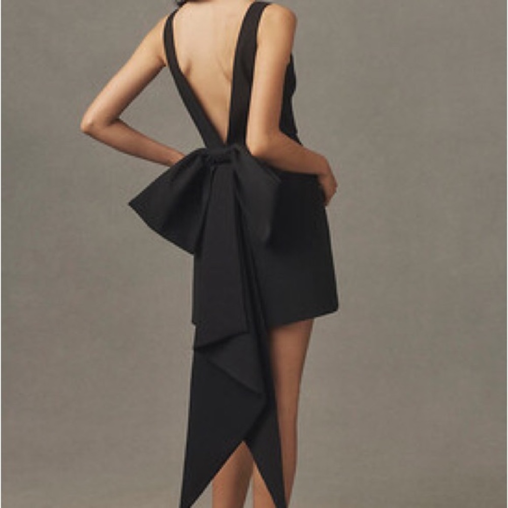 Sachin & Babi Reed Sleeveless Back-Bow Mini Dress